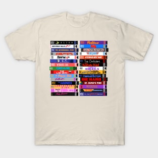 Retro 80s Movies VHS Stacks T-Shirt